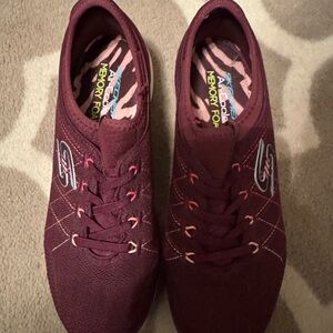 Skechers Women's Burgundy Air Cooled Memory Foam Pull-Ons